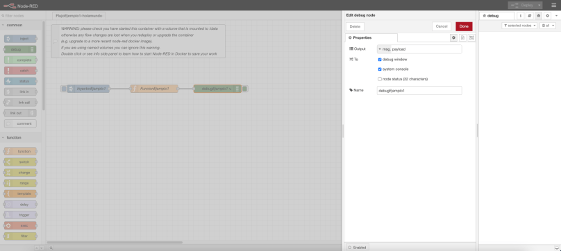 NodeRED I: Instalación y ejemplo base – Álvaro Monsalve Serrano