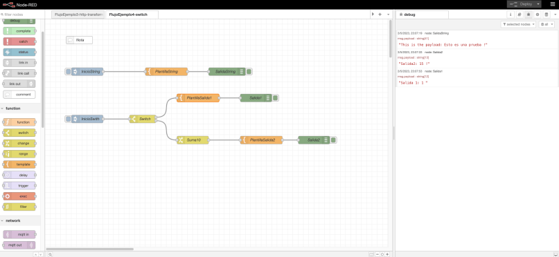 NodeRED II: nodos principales – Álvaro Monsalve Serrano